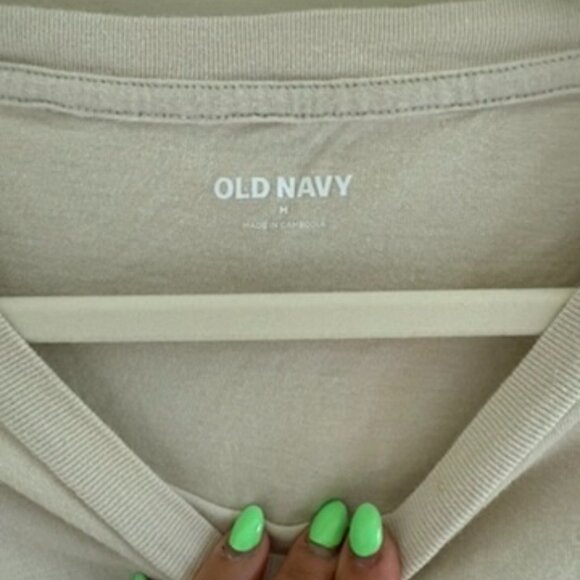 Old Navy Ruffle Sleeve Cotton Tee Womens Medium Casual Lightweight Office Blouse - Picture 3 of 6